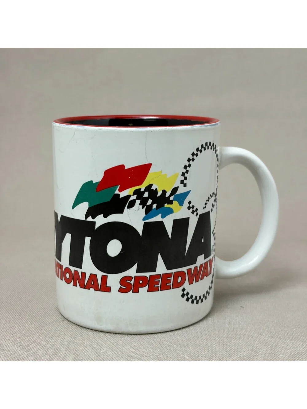 Vintage Daytona International Speedway Coffee Mug NASCAR Racing Cup 11 oz